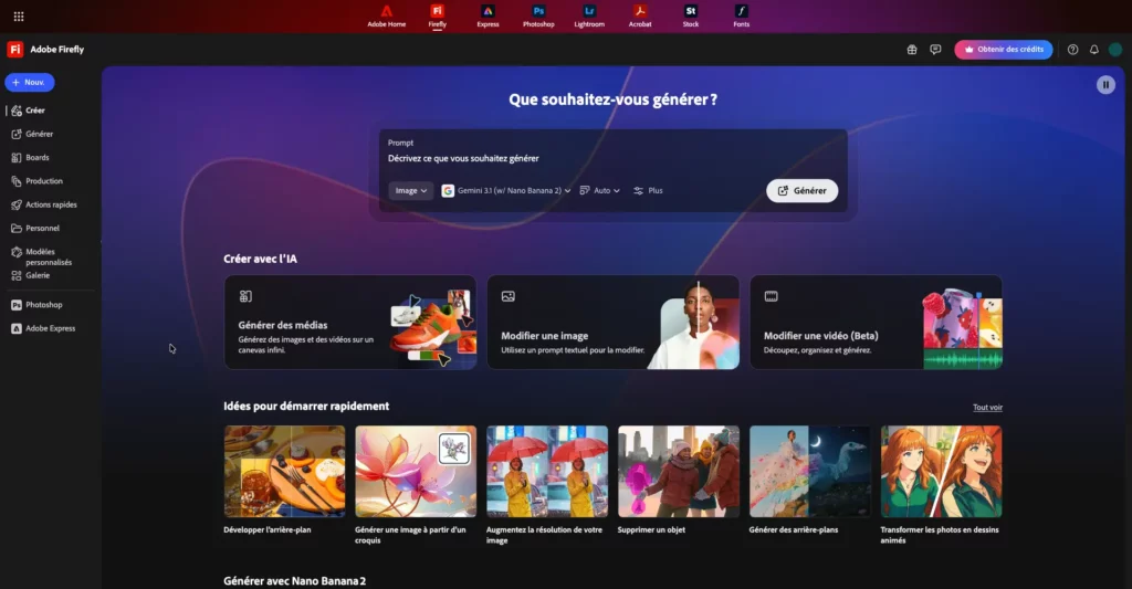 Firefly AI Assistant, un agent créatif qui orchestre toute la suite Creative Cloud depuis une interface conversationnelle.