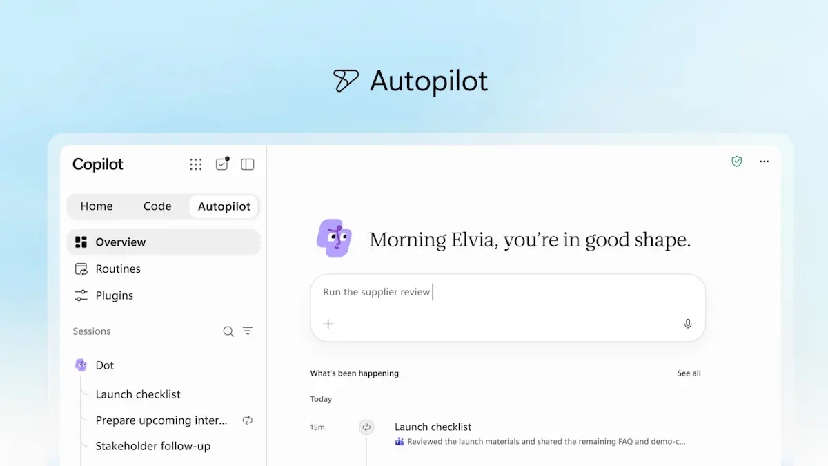 Nouveau Copilot : Autopilot